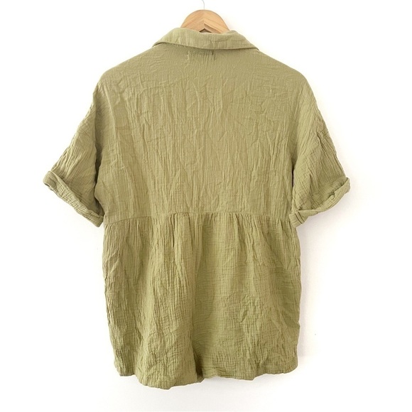 Urban OUTFITTERS | Kendra Button Front Romper Green Size Small - Picture 8 of 10